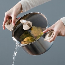 Fast thermal conductivity, stainless steel soup pot, thick double bottom soup pot, no stove