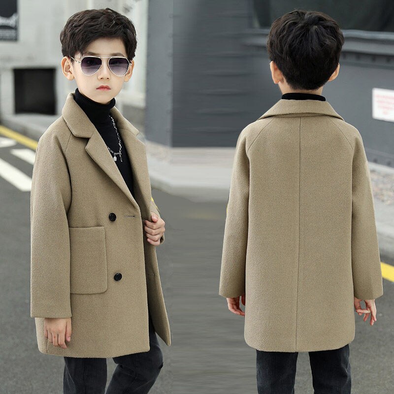 Chaqueta de lana para bebés, abrigo grueso y cálido, D226, otoño e invierno,