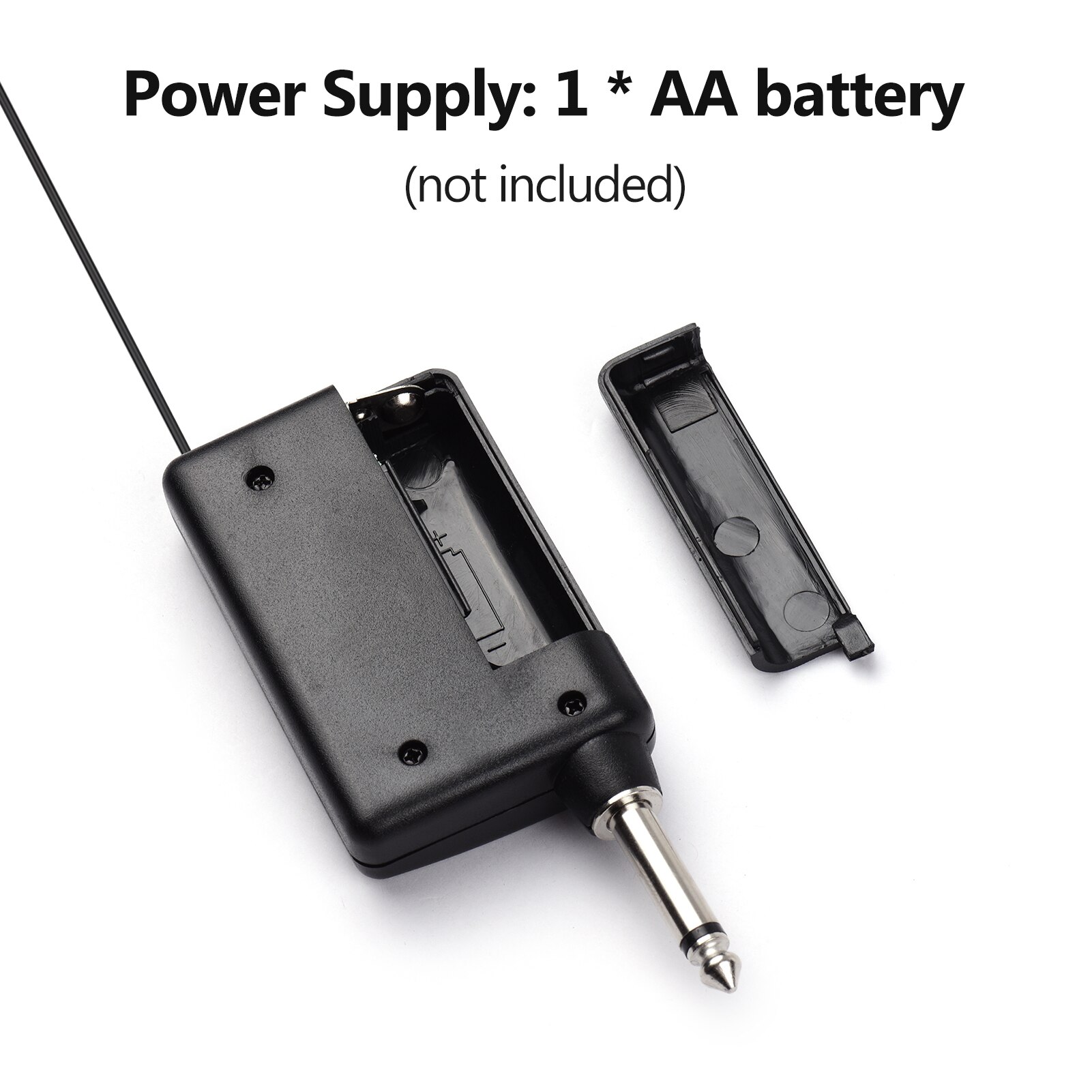 Portable VHF Wireless Microphone System with Headset Mic + Bodypack Transmitter + Mini Receiver with 6.35mm Plug for Meeting