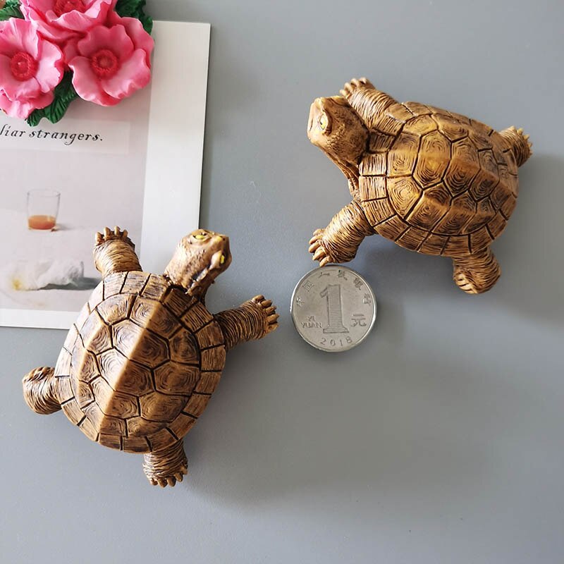 Cute Animal Koelkast Magneten Simulatie Uil Panda Schildpad Leuke Magneten Koelkast Sticker Hone Keuken Decoratie Kinderen: Tortoise-1pc
