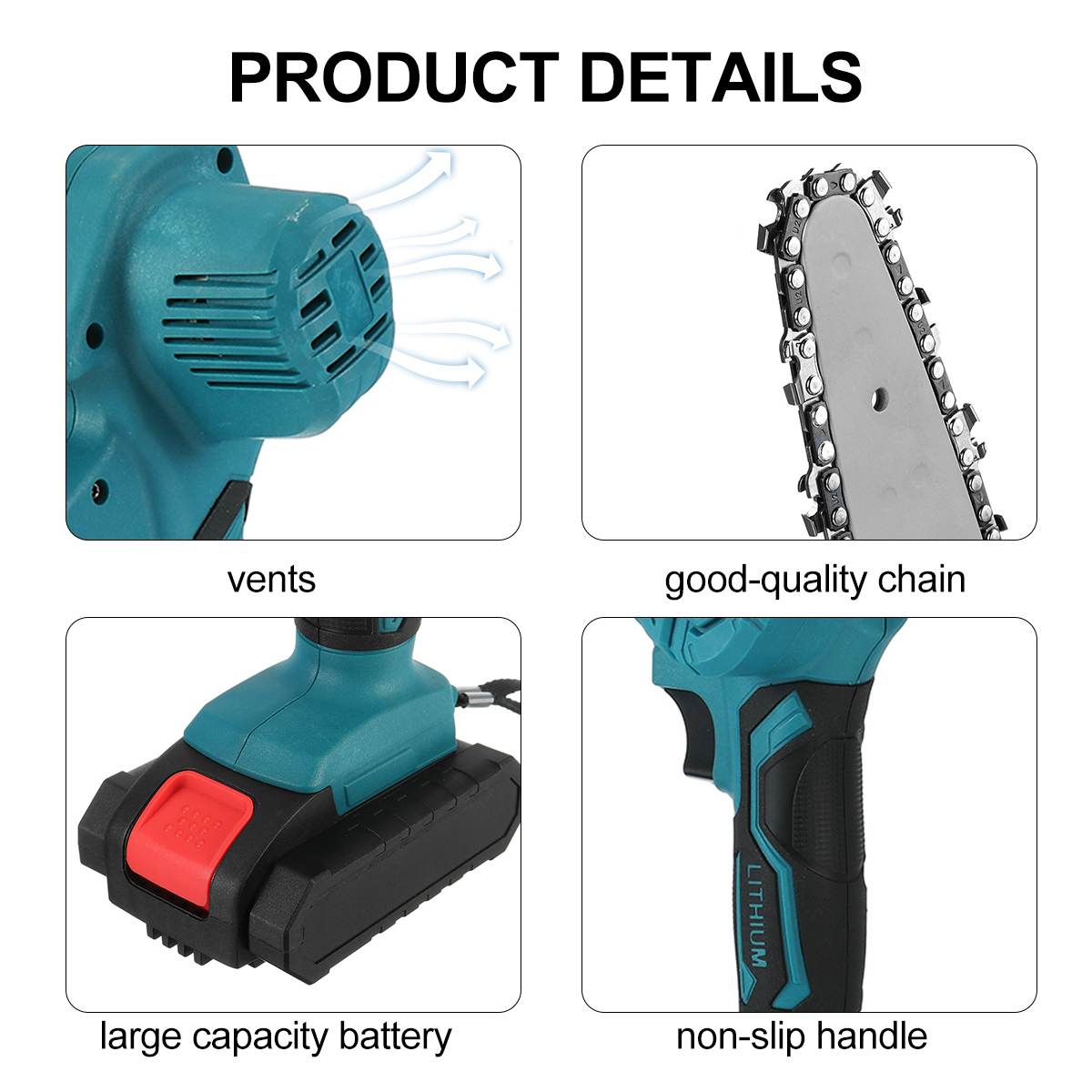 88V 3000W 4 Inch Mini Elektrische Kettingzaag Kettingzaag Met 1/2 Batterijen Houtbewerking Snoeien Een-Handed Tuin power Tools