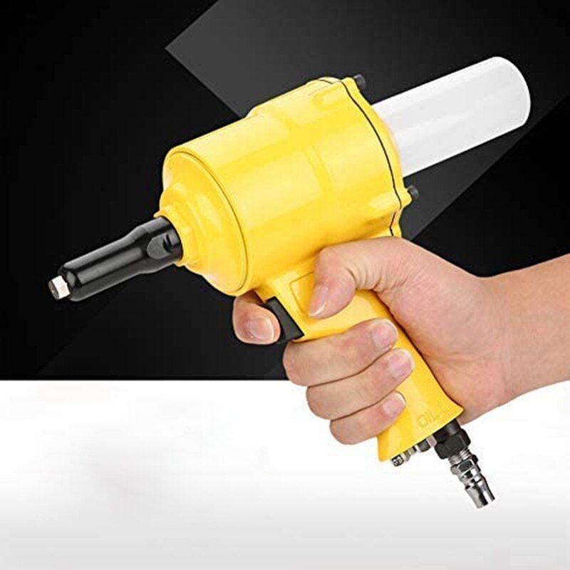 Pneumatic Rivet Tool Pneumatic Rivet Tool Handheld Grip Heavy Rivet Tool Pneumatic Rivet Tool 2.4-4.8mm Yellow