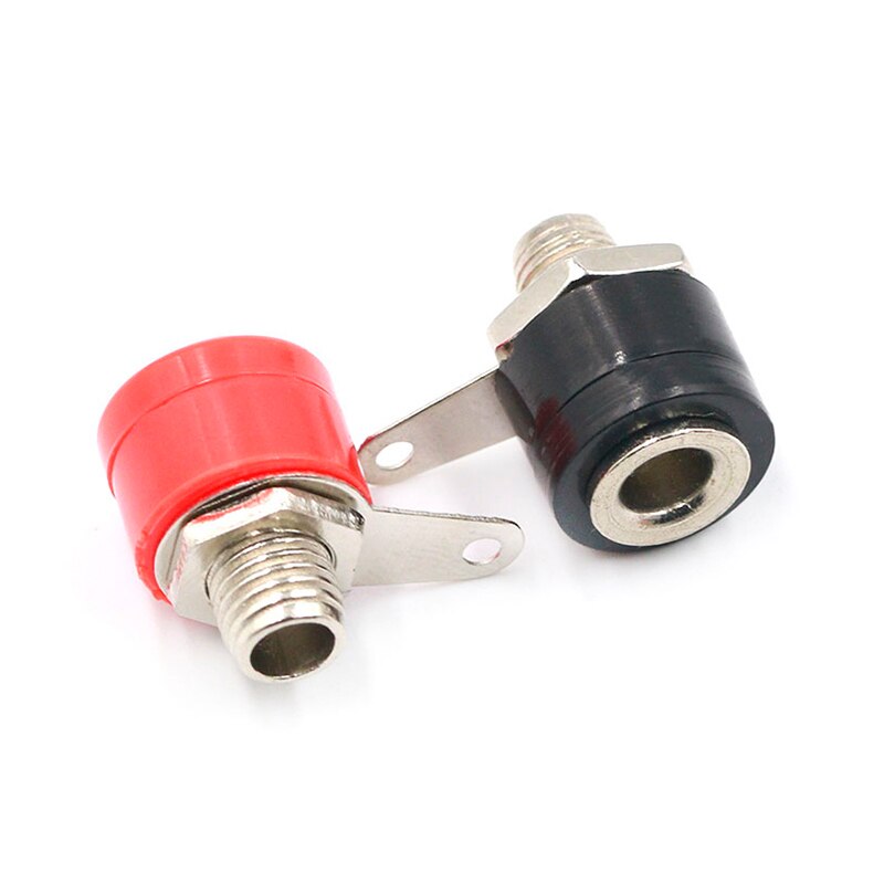 10PCS/LOT 4mm Banana Socket Jack For Banana Plug Terminal Connector Black Red: Red 5pcs Black 5pcs