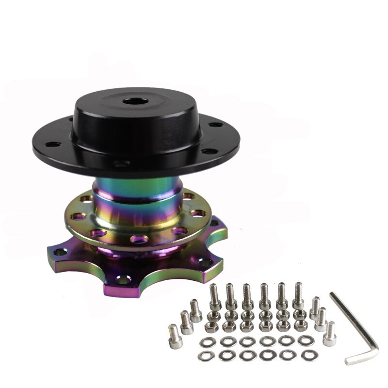 Universal Steering Wheel Quick Release Hub Boss Kit Wheel Hub Adapter For 6 hole Steering Wheel Hub: MULTI