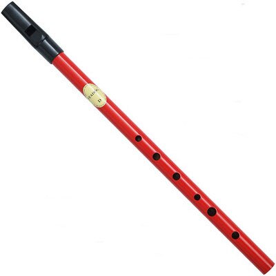 6 huller arish whistle recorder fløjte musikinstrument kobber recorder som en fløjte: Rød d tone
