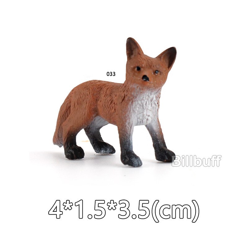 Simulatie Wilde Dieren Zoo Action Figure Vulpes Fox Cub Model Eekhoorn Actiefiguren Vroege Educatief Speelgoed Voor Kinderen: animal toy f