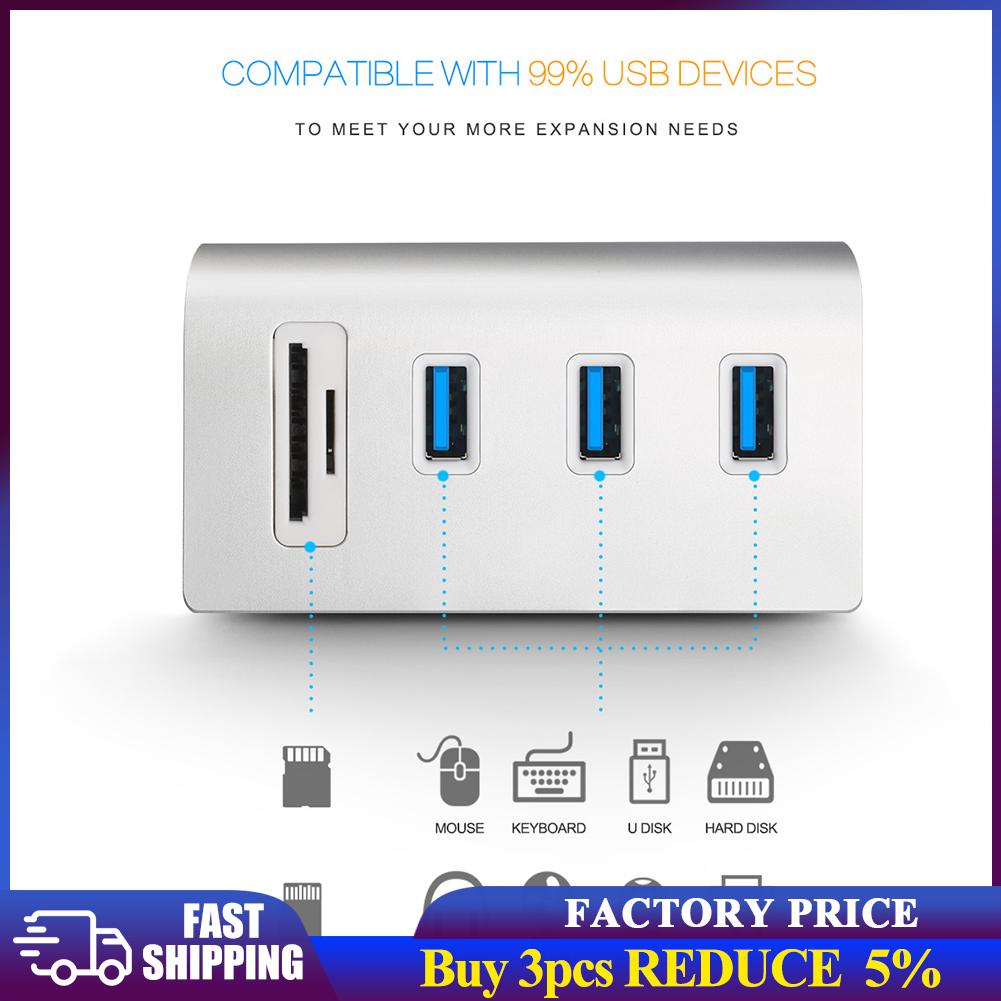 Rocketek multi usb3.0 hub 3 port adapter splitter Power Interface SD TF Card Reader for MacBook Air computer laptop