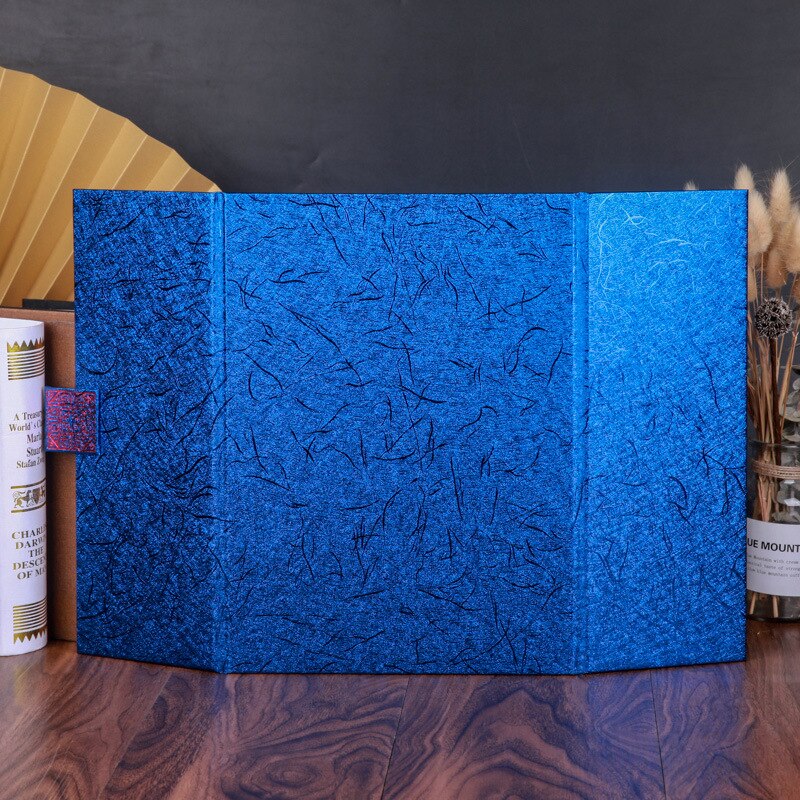 1PCS Silk Pattern Certificate of Honor Book Shell A4 European-style Certificate of Honor Cover Shell Folder