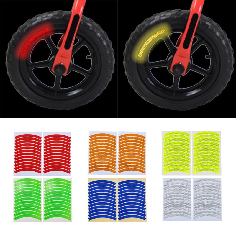 24BD Diamond Grade Reflective Sticker Safety Warning Tapes Waterproofs Night Visibility Adhesive Decals for Helmet Motorbike