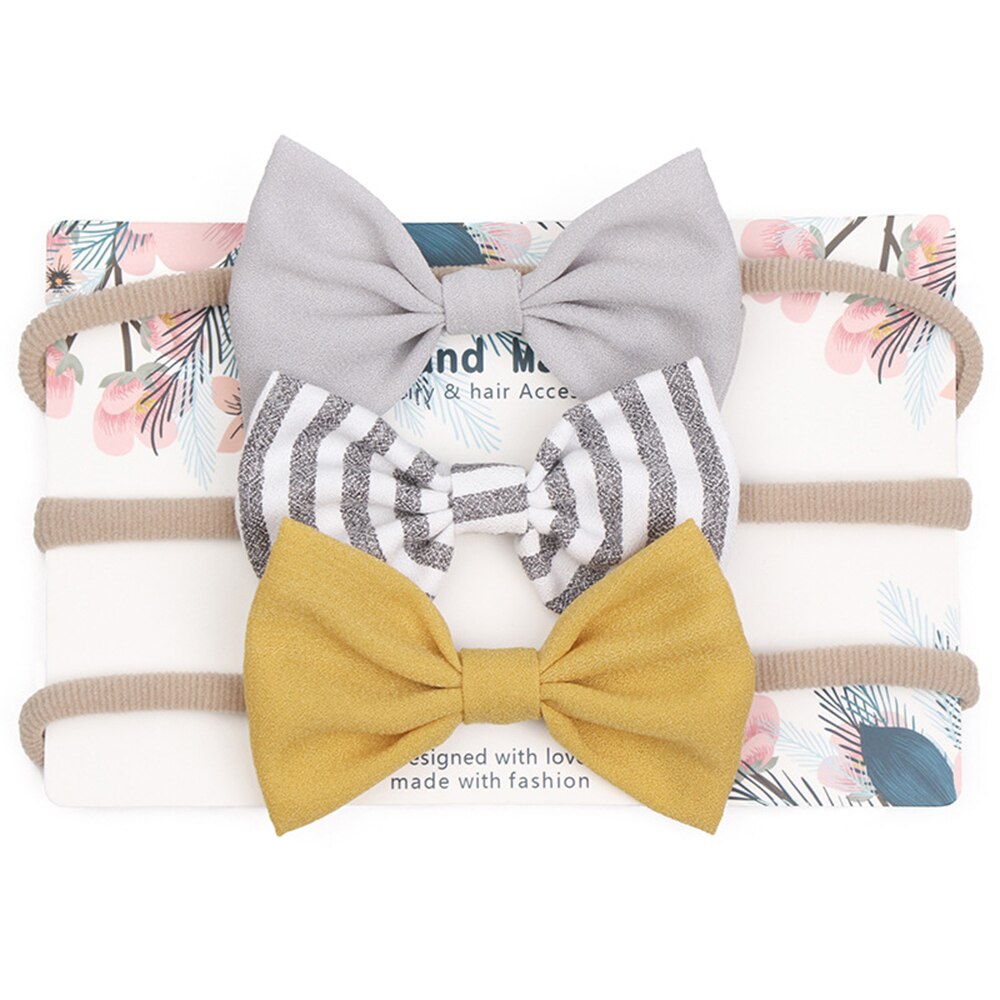 3pcs/lot baby girl headband for newborn babies hair band elastic accessories cotton headwear: B