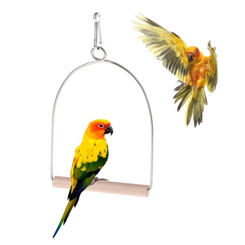 Natuurlijke Houten Vogels Baars Papegaaien Opknoping Swing Kooi Speelgoed Standhouder Hanger