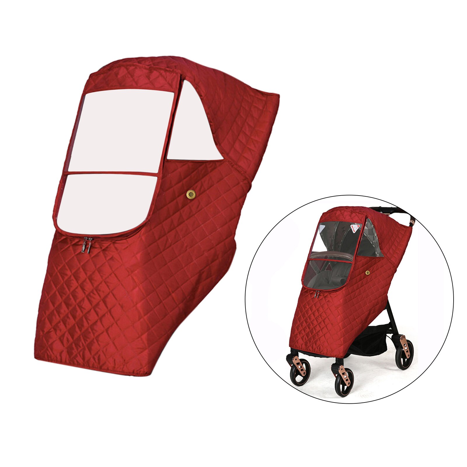 Universal Warm Stroller Rain Cover Windproof Protect from Rain Snow Raincoat for Pram Travel-Friendly