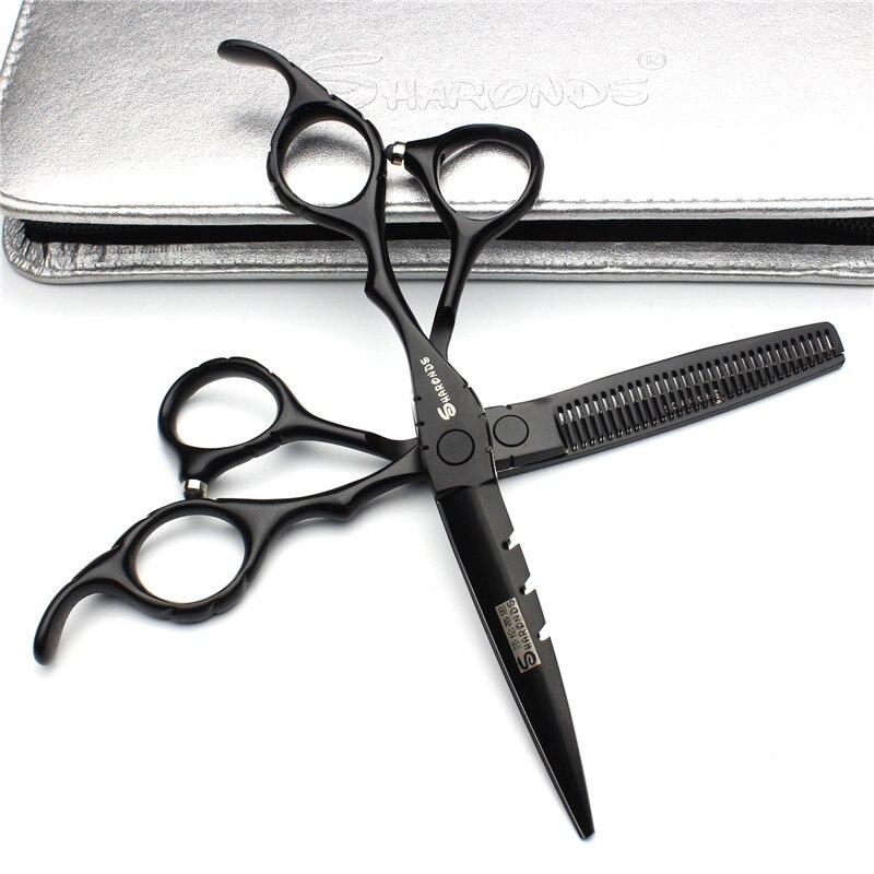 sharonds 440c stainless steel scissors 6 inch for hairdressing scissors for beauty salon haircuts scissors set: 6inch Scisscors set