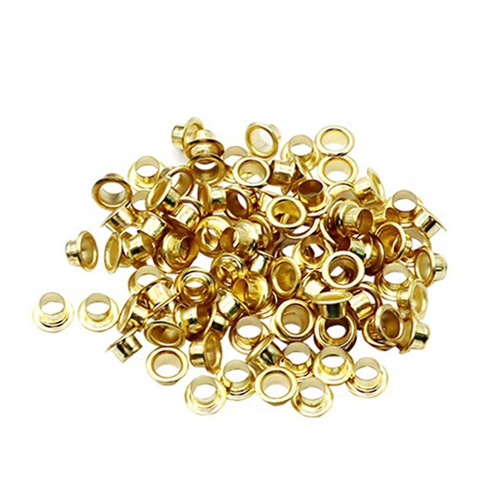 100 pièces trou 4mm oeillets en métal avec œillets pour maroquinerie bricolage Scrapbooking chaussures ceinture chapeau sac étiquettes vêtements accessoires annonce