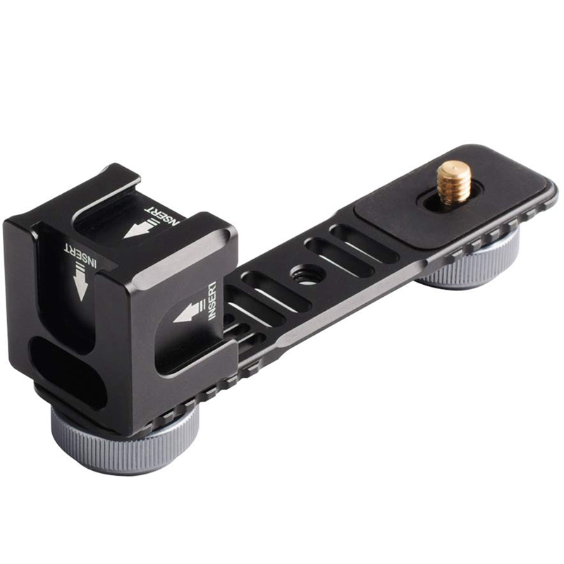 Quadruple Cold Shoe Mount Adapter - Aluminum Plate for Zhiyun Crane 2, DJI Ronin S, Mobile Gimbals