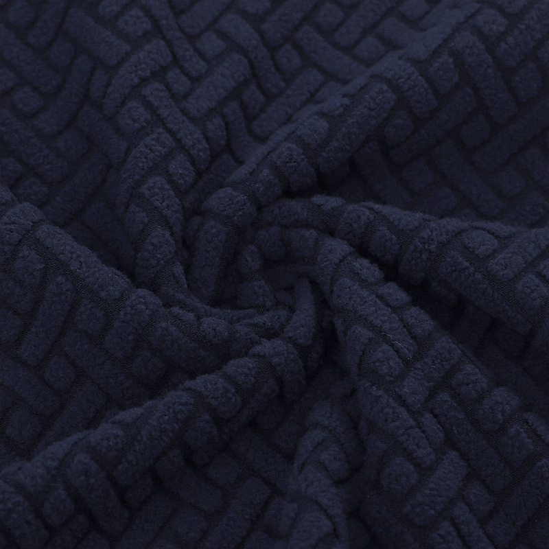 Verwijderbare Eetkamerstoel Seat Cover Jacquard Stretch Stoel Zitkussen Hoes Voor Eetkamer Keuken Stoelen: navy blue