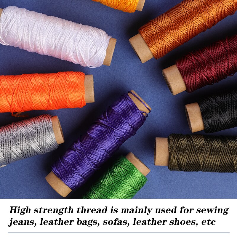 Fenrry 30m/Rolle Hohe Festigkeit Polyester Leder Hand Genäht Gewinde Beutel Gewinde Helle Seide Faden Schuh Gewinde DIY leder Werkzeug
