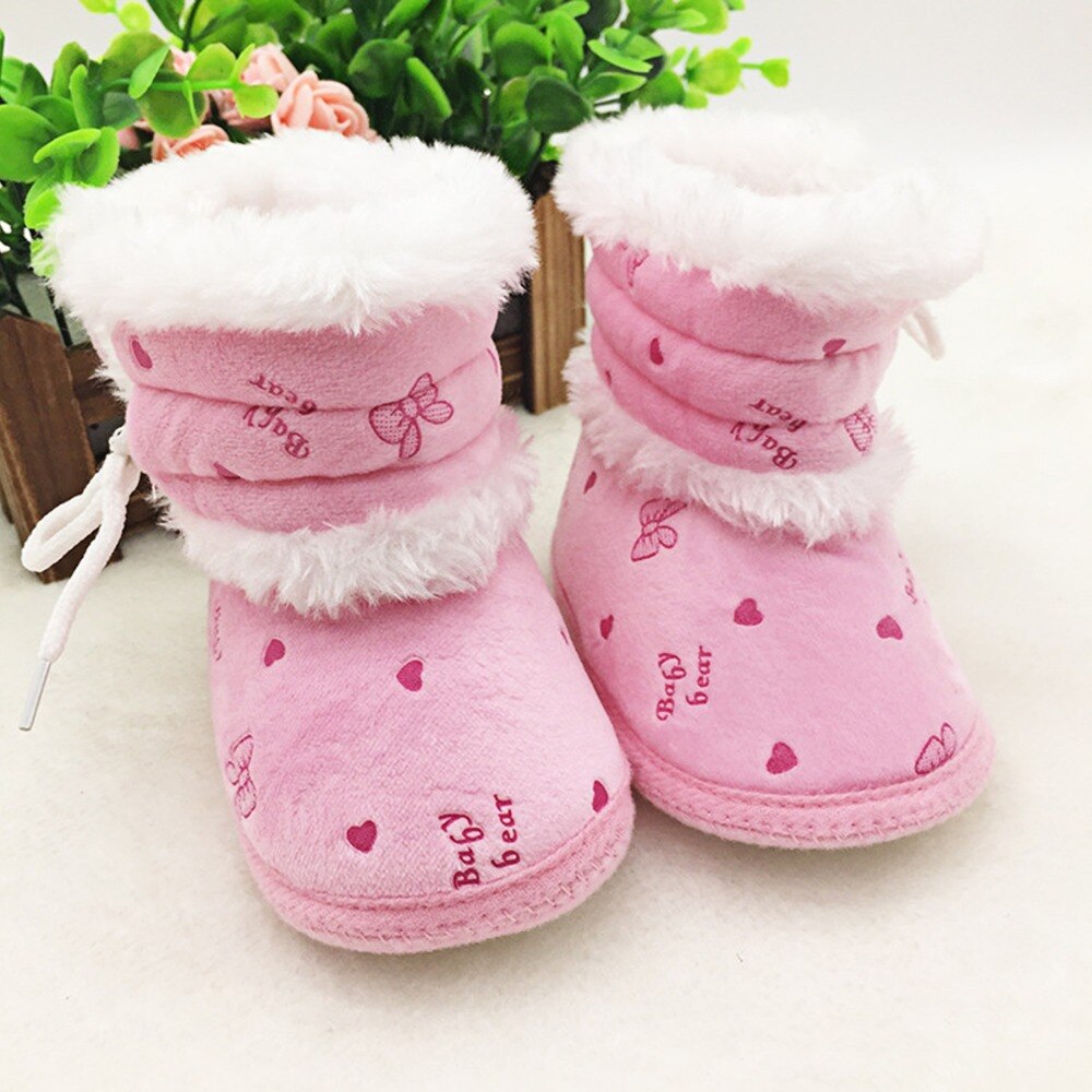 Inverno do bebê antiderrapante sapatos infantis da criança meninos meninas grosso pelúcia quente botas de neve botas berço crianças super manter sapatos quentes