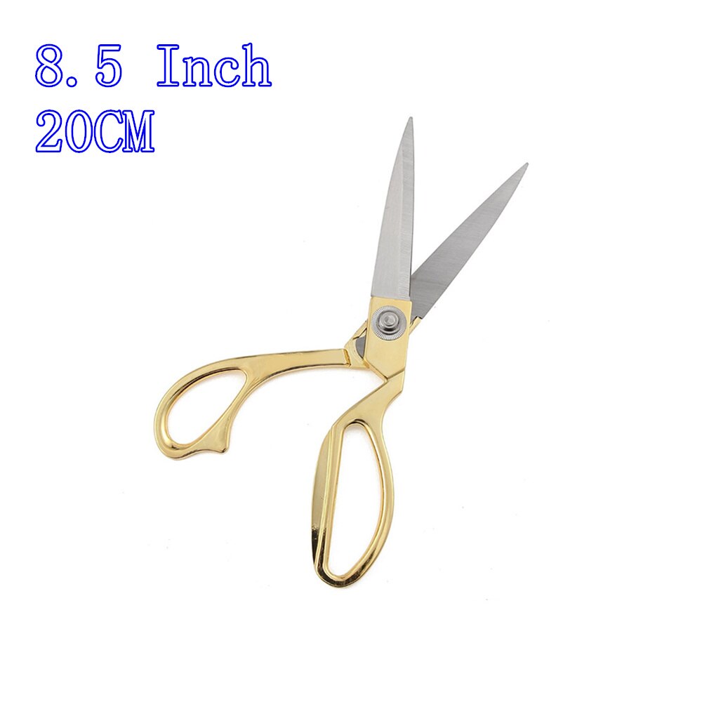 Stainless Sewing Scissors Shears Tools DIY Multi-functional gold Steel Heavy Duty Tailor's Scissors fabric Scissors: Gold 8.5 Inch