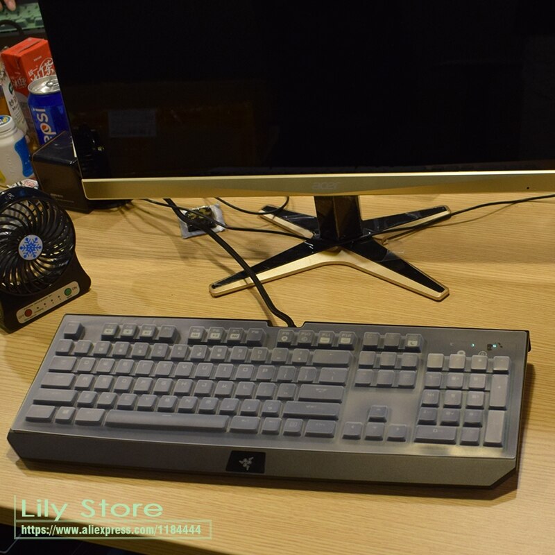 Waterproof and dustproof Transparent Keyboard Skin Cover Protector For Razer BlackWidow Ultimate Stealth Mechanical: clear