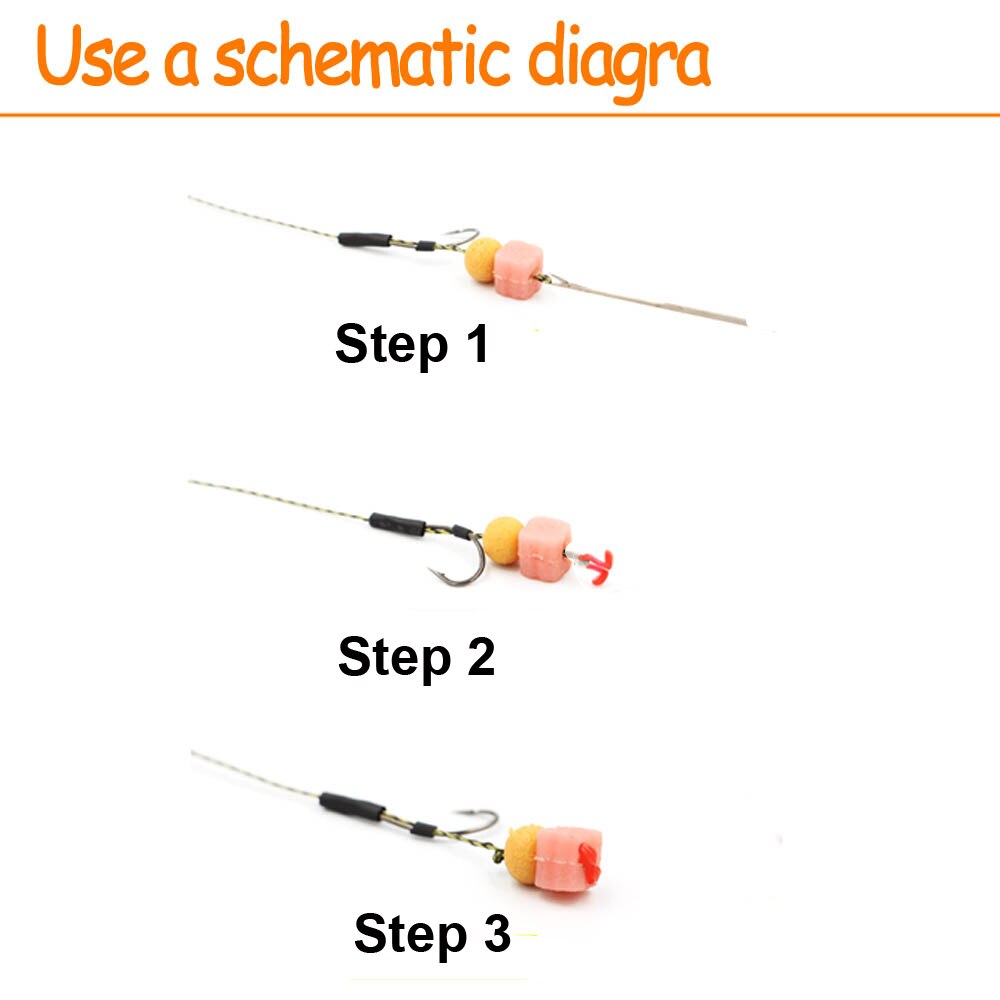 50m Carp Fishing Accessories Bait Floss Grips POP UP Boilies Holder Chod Hair Ronnie Rig Method Feeder Fishing Terminal Tackle