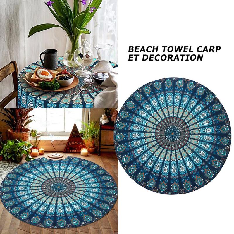 Strand Mat Ronde Chiffon Picknick Deken Waterdicht Outdoor Camping Tapijt Tafelkleed Cover Boho Sjaal Multifunctionele Decor Mat