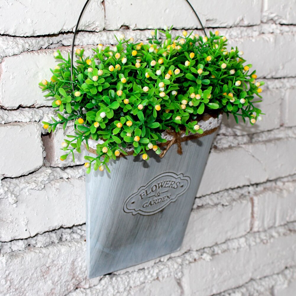 Métal suspendu Pot de fleur crochet mur amovible fer seau étain jardin balcon suspendu Succulent porte-plante décoration bricolage