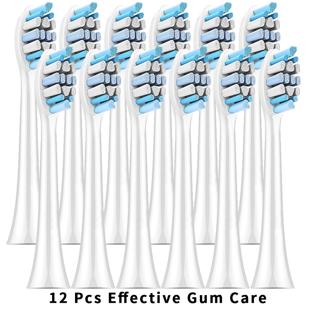 Replacement Toothbrush Heads Compatible with Phillips Sonicare Fits 2 Series 3 Series Plaque Control DiamondClean FlexCare: 12Pcs-WH-Gum