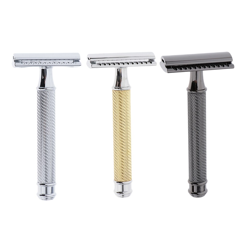 Zinc Alloy Safety Razors, Double Edge Shaving Razor, Mens Facial Hair Beard Mustache Shavers