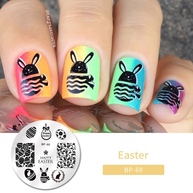 Noël saint valentin Halloween thème ongles estampage plaques timbre plaque modèle Nail Art arbre flocon de neige coeur Image: BP-06