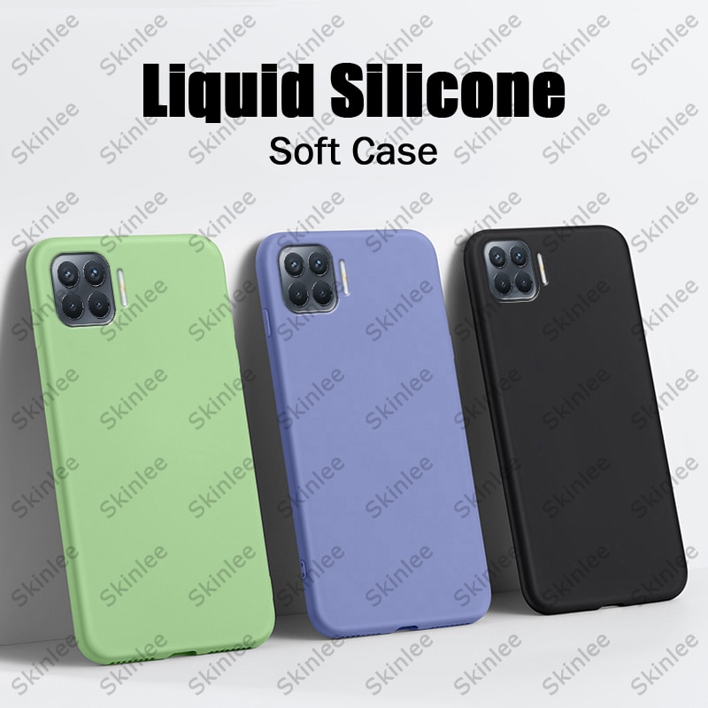 Skinlee For OPPO Reno 4 Lite Case Full Protection Soft Liquid Silicone Cover For Reno4 Lite 5G Shockproof Phone Case Funda