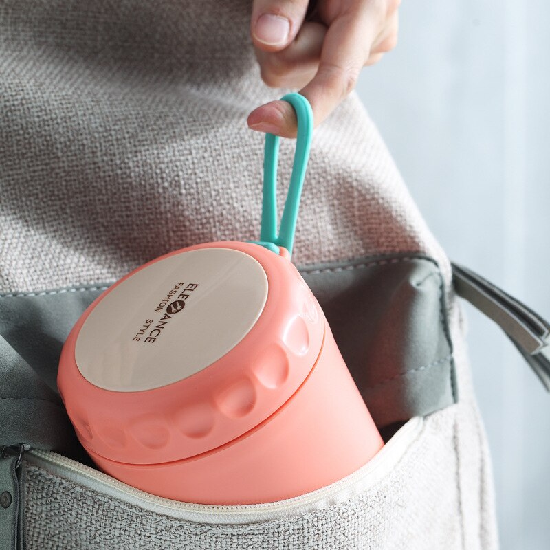 Frascos de vacío de 430ML, termos portátiles de acero inoxidable para estudiantes, caja de almuerzo con aislamiento de gachas, leche, desayuno, sopa, tazas