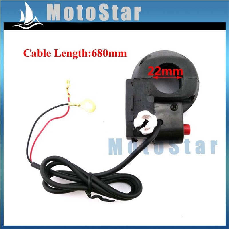 Boîtier de poignée d'accélérateur pour Mini Moto, 7/8 pouces, 22mm, interrupteur marche/arrêt, pour Pocket Bike chinois 47cc 49cc