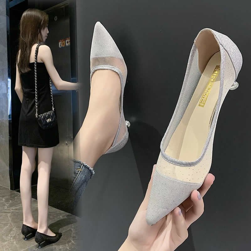 femmes talons hauts paillettes talons clairs pompes dame bling mariage mariée Transparent femmes sandales noir chaussures épais