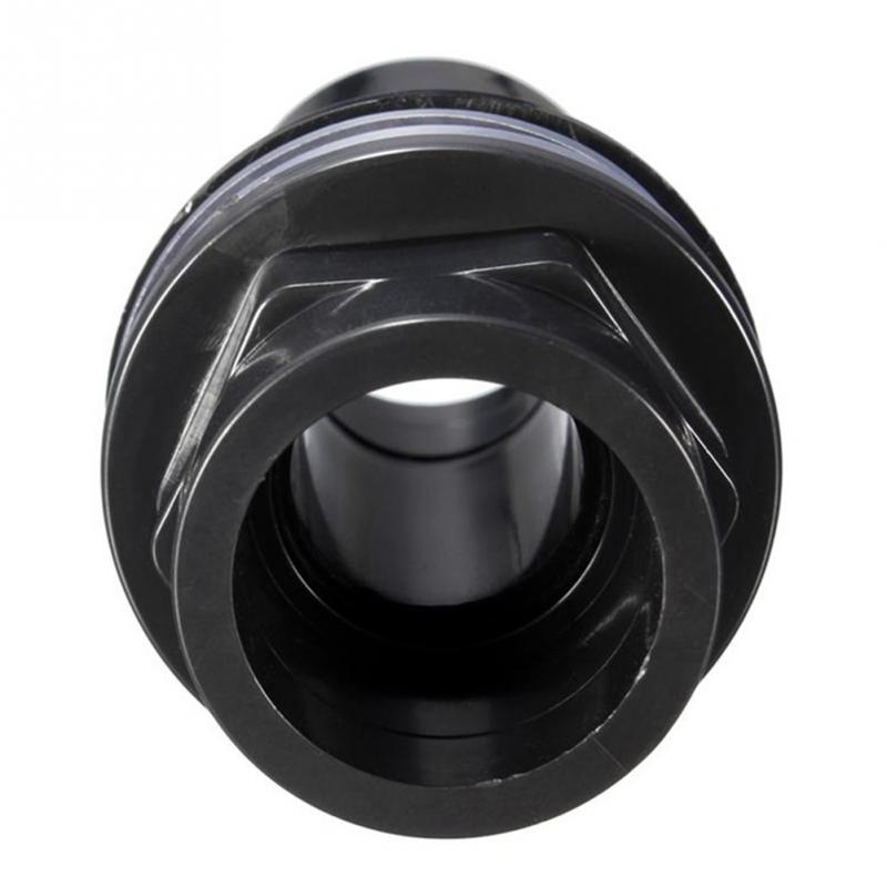 ID 40MM/50MM 2 Way Fish Tank Water Straight Joint PVC Black Waterproof Pipe Connectors Aquarium Bottom Inlet Outlet Accessories