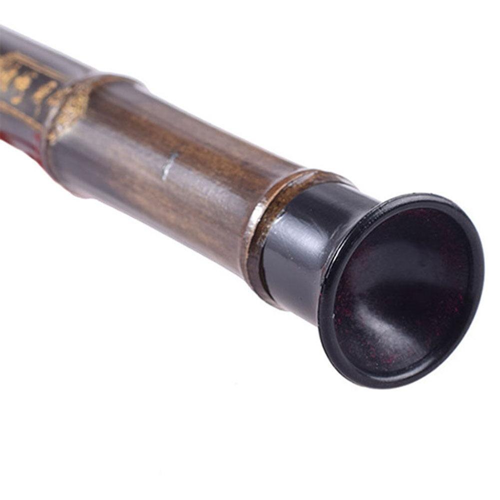 Engraved Chinese Ethnic Instrument Bamboo Bawu Pipe BaWu Flute G/F Tone Musical Instruments