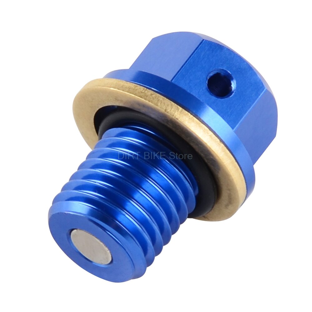 Tornillo de perno de tapón de drenaje de aceite para Kawasaki, Z750, Z750S, 2004, Z900RS, , Z, 750, 750S, 900RS, 250, 650, 1000, Ninja 800, ZX, 14, 11 ER: Azul