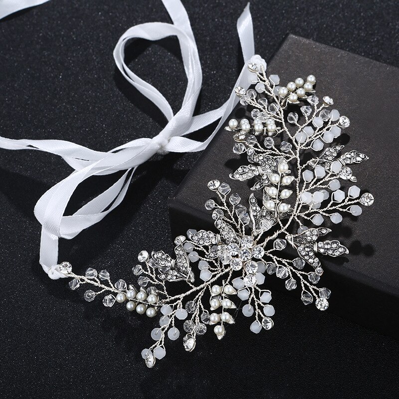 Accesorios creativos para tocado de novia flores de hoja hecho a mano
