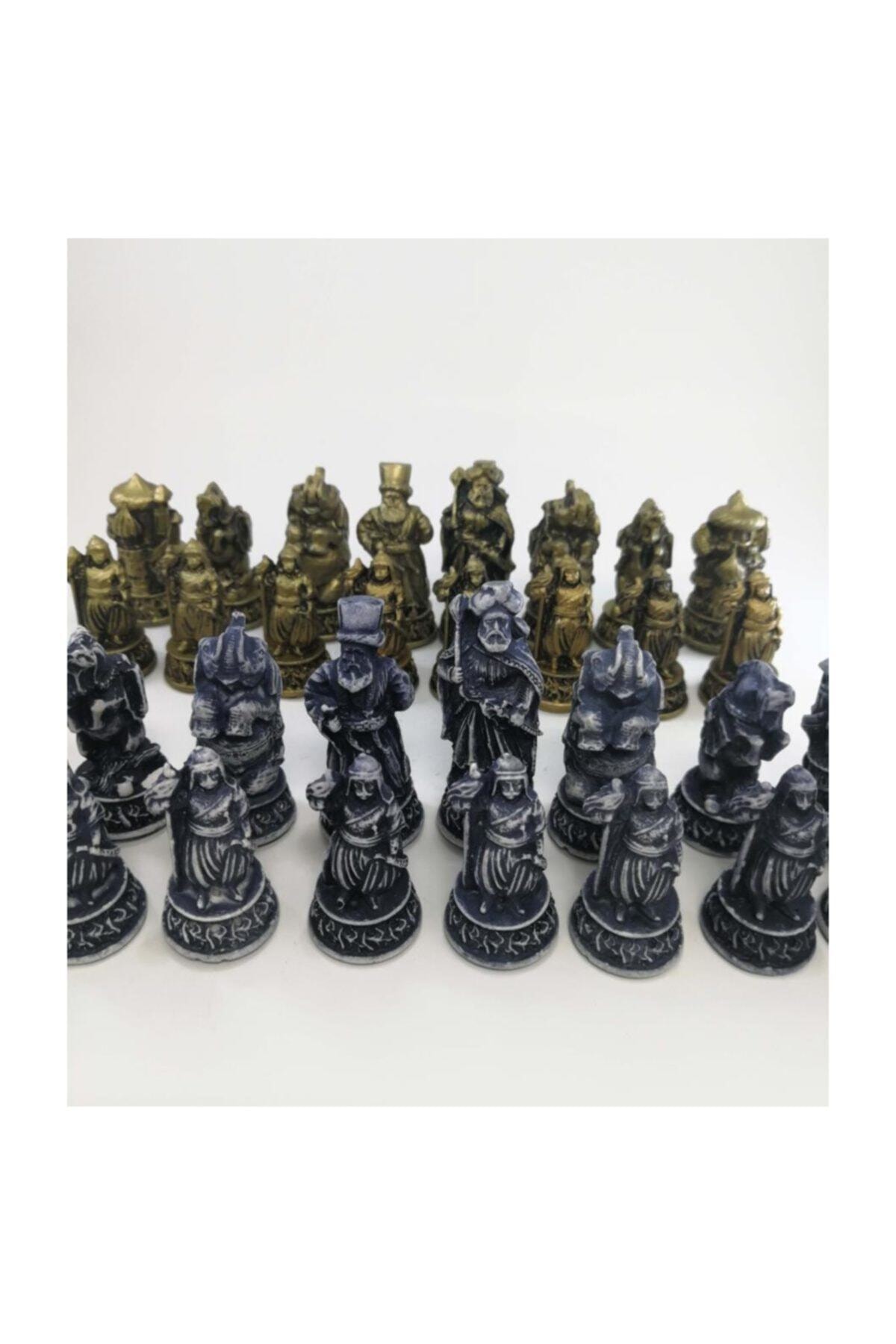 Authentic Polyester Chess Set And Wooden Board OTNSTR003POL 36 CM * 36 CM QUEEN GAMBIT