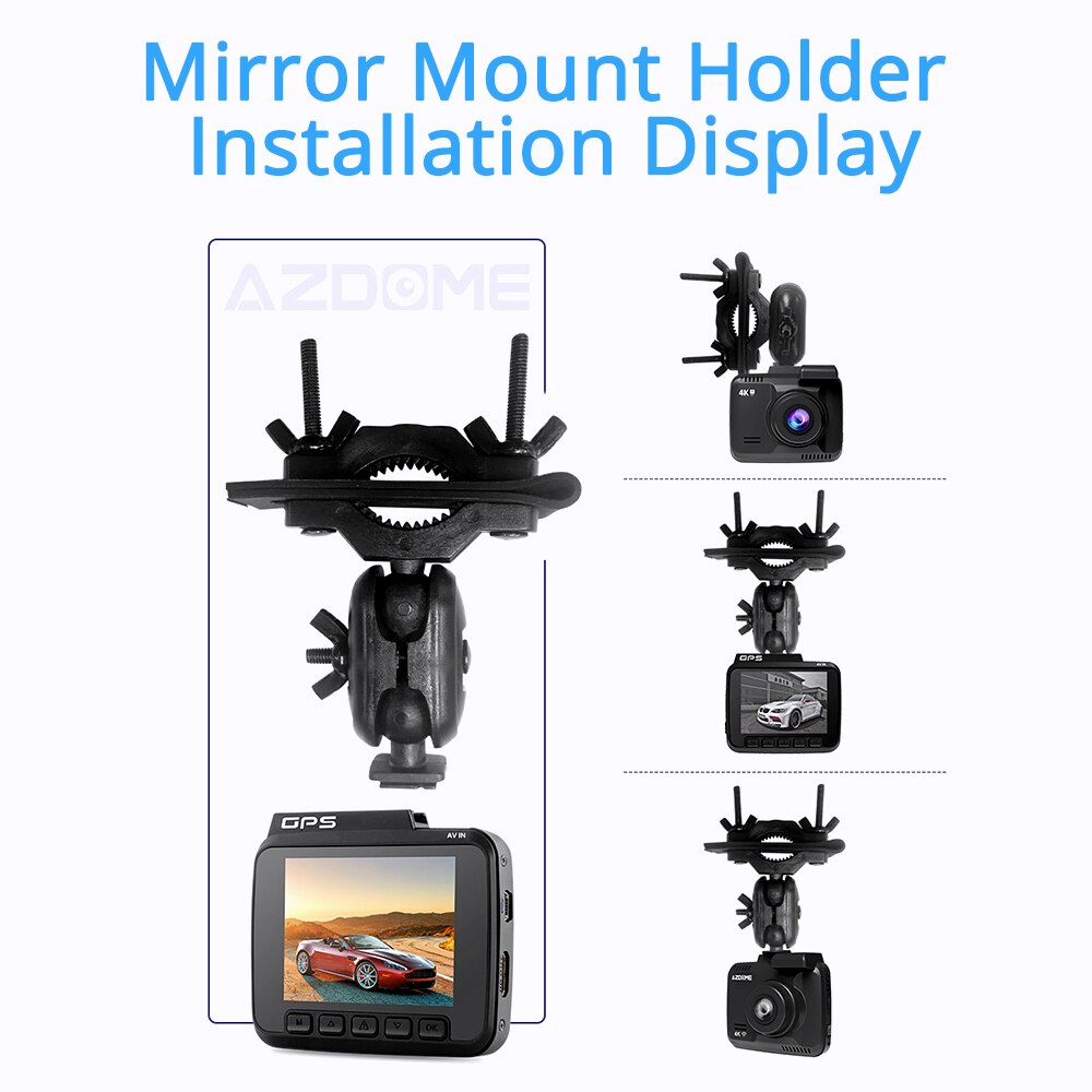 Espelho do carro montar titular retrovisor dvr condução gravador de vídeo para azdome gs63h gs65h traço cam registrador câmera suporte
