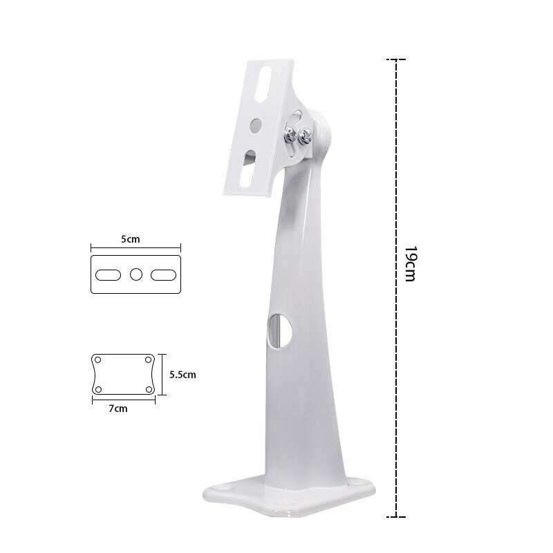 White Metal Wall Mount Bracket Stand Monitor Installation Holder for CCTV Security Camera