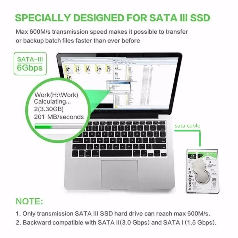 Kabel USB 3.0 SATA 3 adapter Sata robić USB 3.0 robić 6 Gb/s Obsługa 2,5-calowego zewnętrznego dysku twardego HDD SSD 22-pinowy kabel Sata III