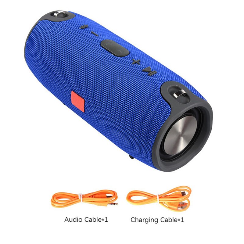 40W High Power Portable Bluetooth Speaker Outdoor Wireless Column Subwoofer Soundbar Waterproof Super Bass Music Center AUX TF: Blue