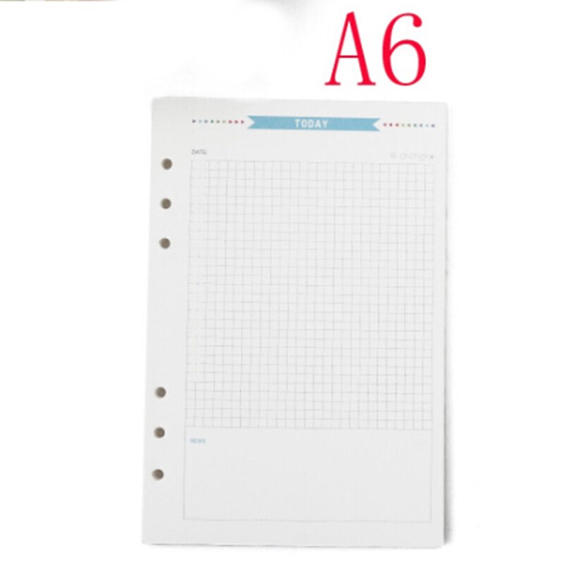 Gästbok anteckningsbok påfyllning 6 hål löst blad handbok innerkärna gör det själv planerare hem skola kontorsmaterial: B titeldagbok
