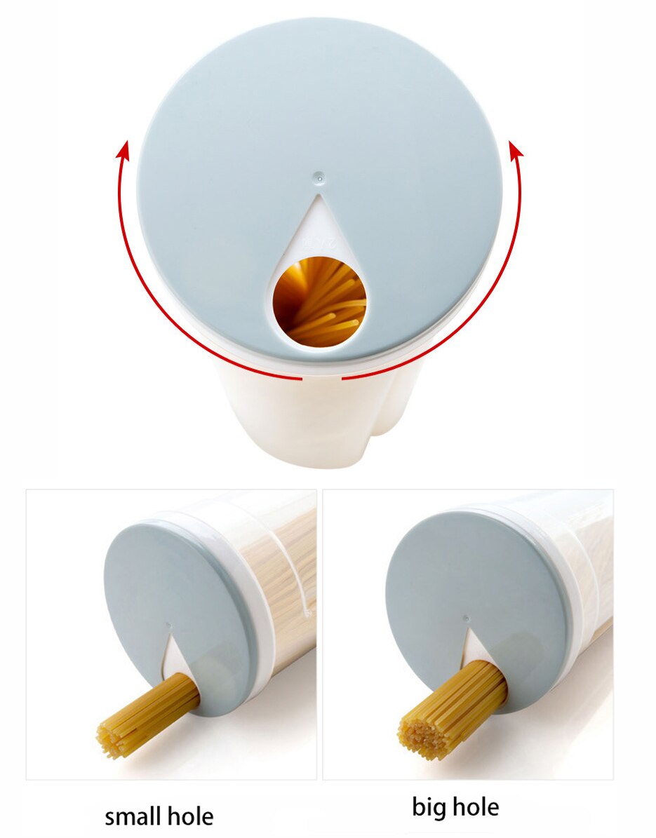 Kitchen Storage Containers Multifunction Spaghetti Pasta Noodle Plastic Storage Box Snacks Chopsticks Container Holder With Lids