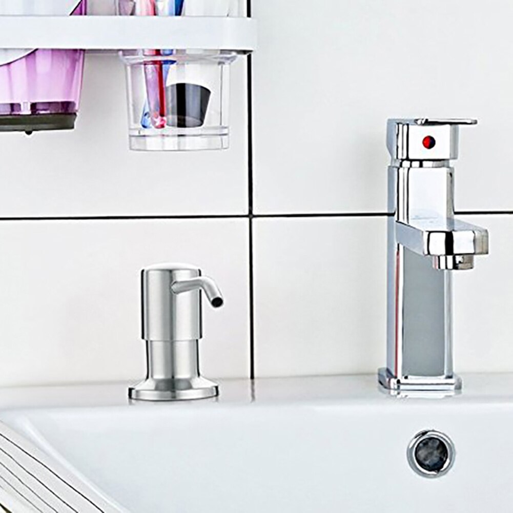 300Ml Sink Ingebouwde Plastic Zeepdispenser Vloeibare Wasmiddel Lotion Pomp Fles voor Badkamer en Keuken