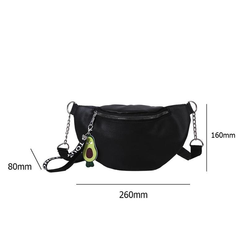 Vrouwen Avocado PU Lederen Heuptas Mode Vrouwen Riem Rits Crossbody Borst Tas Telefoon Zak Vrouwelijke Fanny Pack