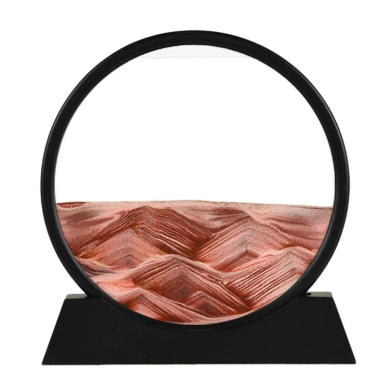 Moving Zee Sandscape 3D Zand Art Foto Glas Deep Motion Display 12&quot;: Red