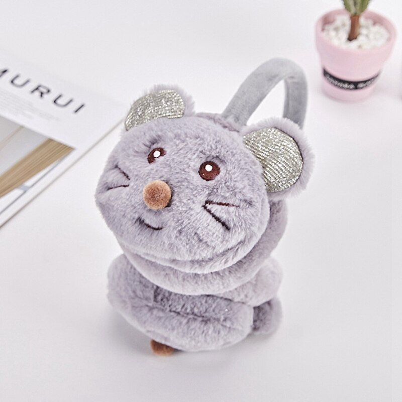 Orejeras de invierno para niños con lindo ratón accesorios para niños nuevos auriculares de de piel sintética orejeras de invierno
