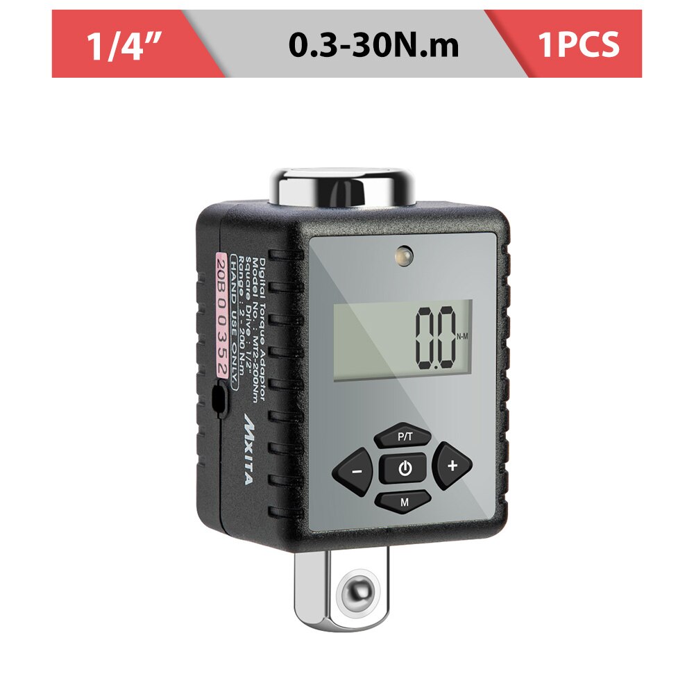 Digital Torque Wrench 1/2" 1/4" 0.3- 340Nm Adjustable Electronic Torque Wrench Bike Car Repair: 0.3-30Nm